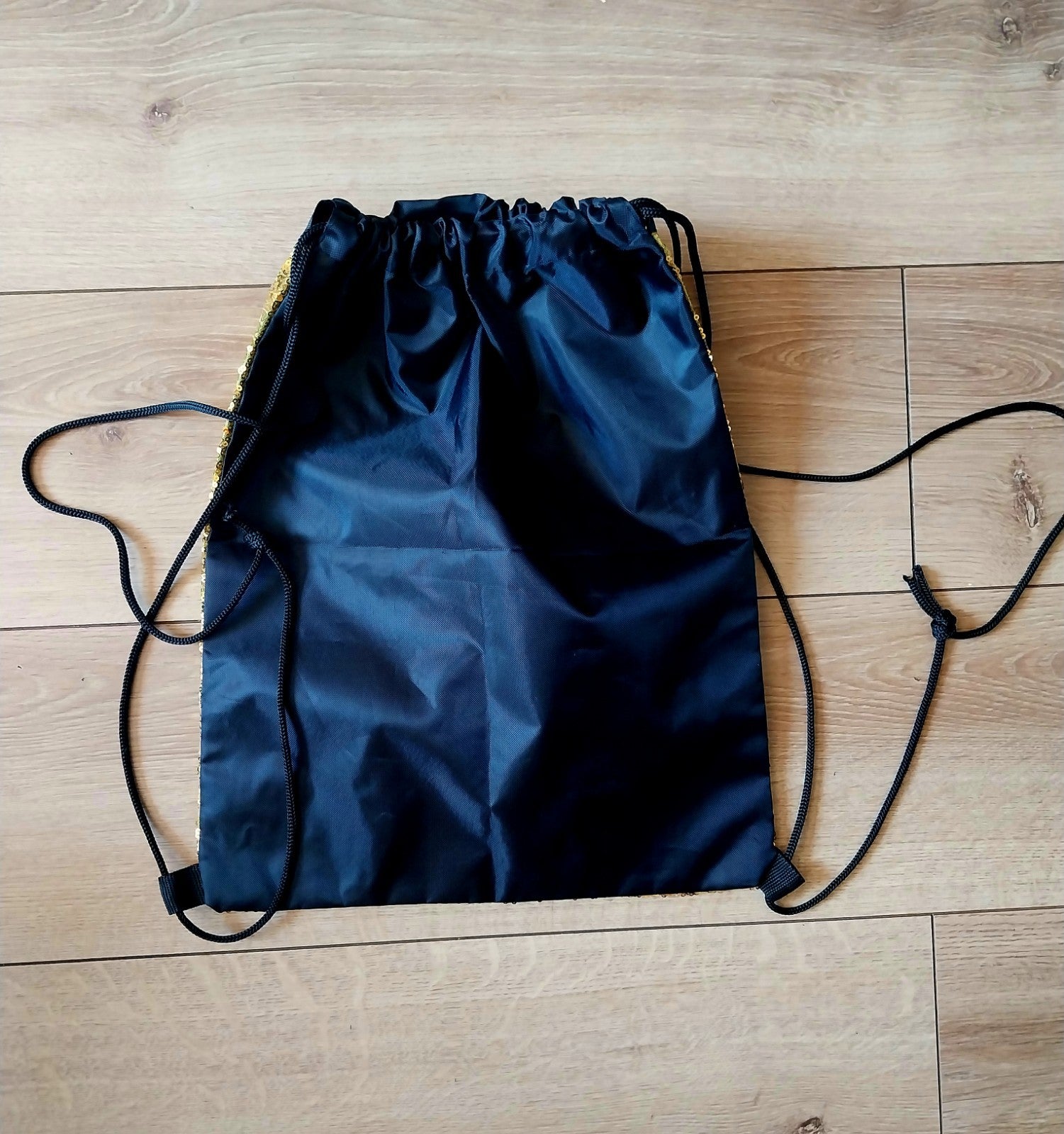 Gold Sequin Festival Back Pack With Ghost Patch Skull Badges