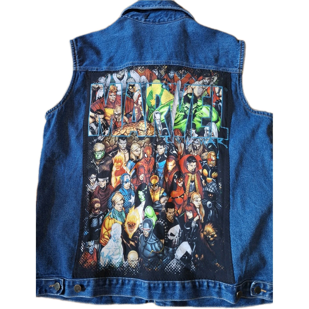 Geek Battle Jacket With Marvel Print On Back Size XL Festival