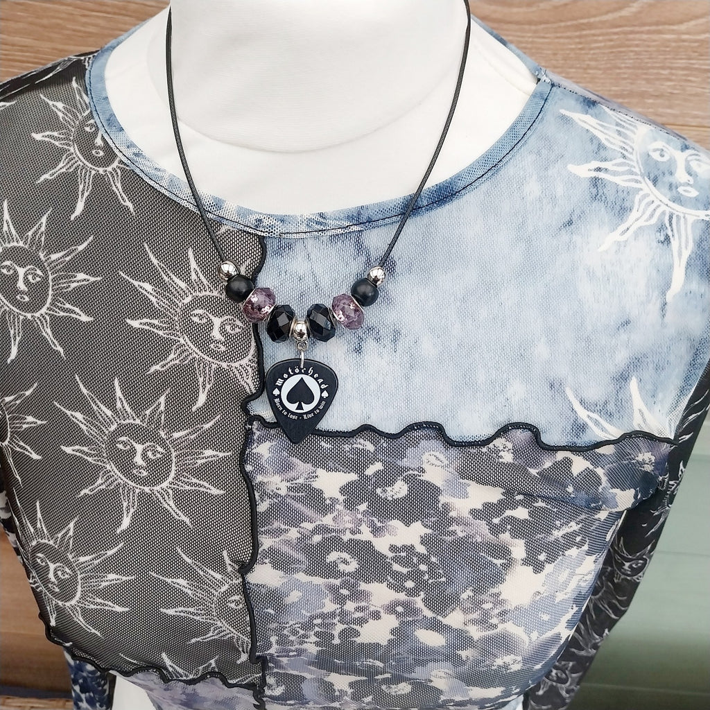 Handmade Motorhead guitar plectrum necklace Metalhead Festival