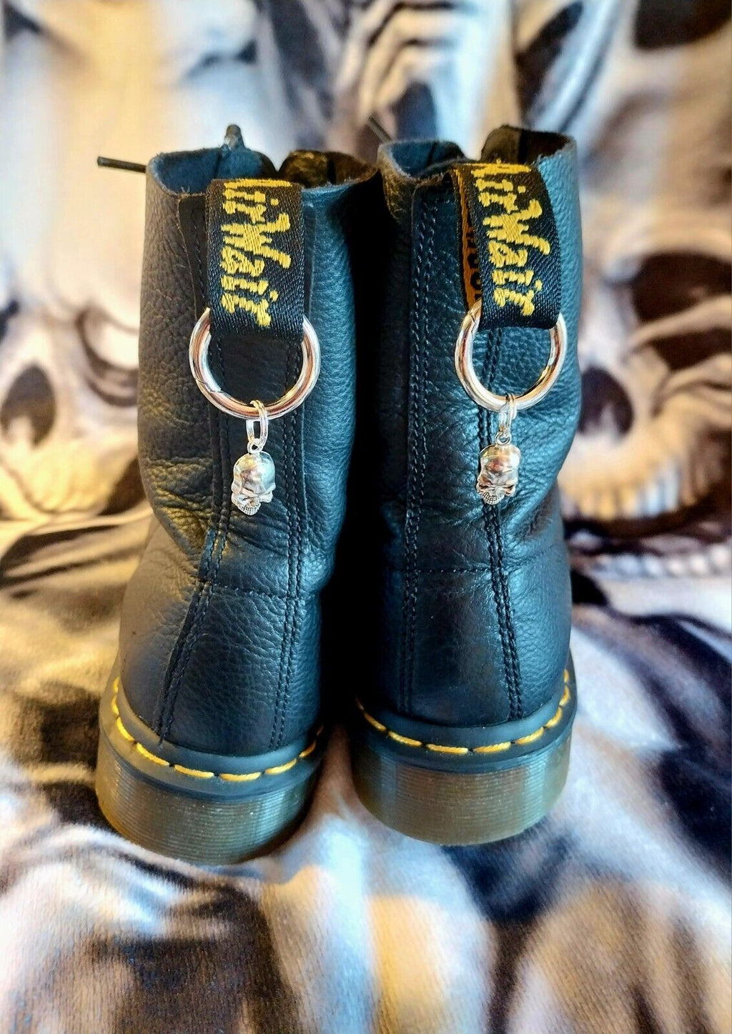 Skull boot charms for goth emo punk