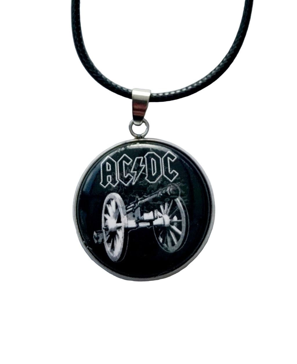 Handmade ACDC Inspired necklace Rock Metal head