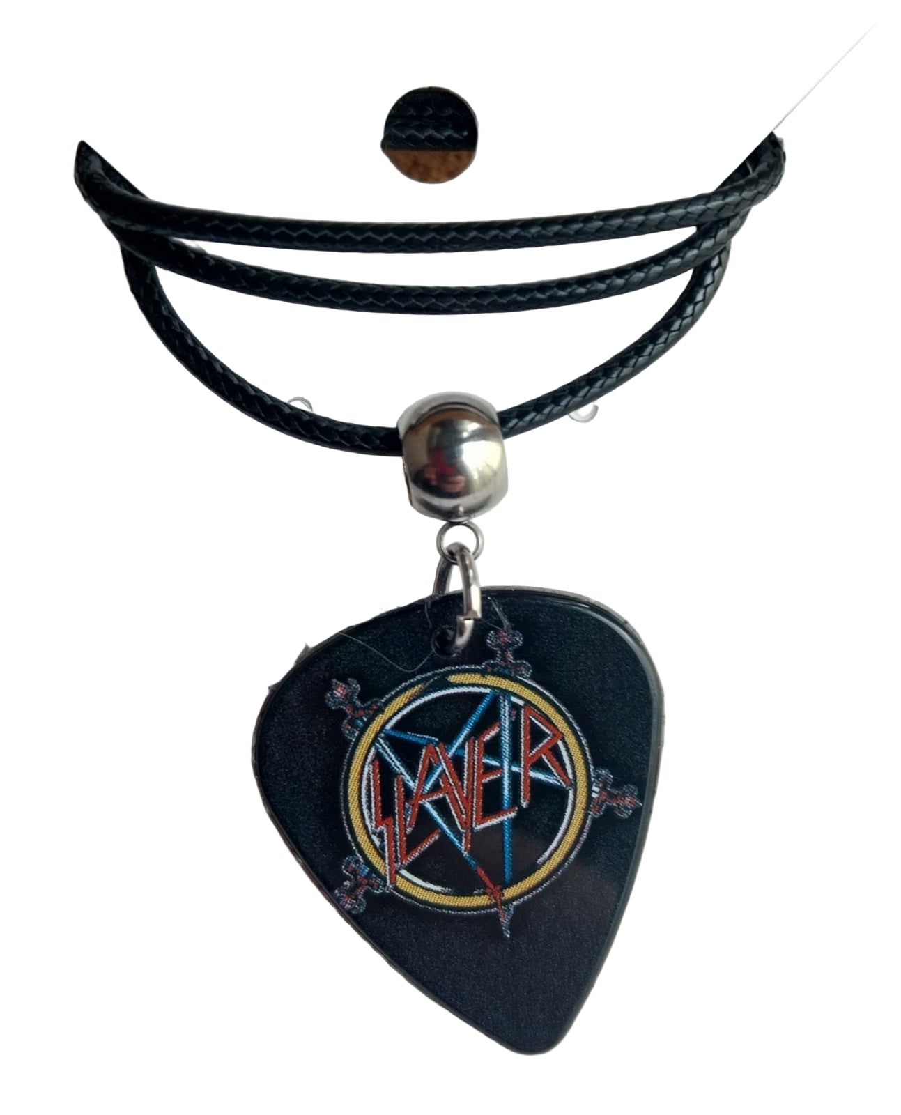 Handmade Slayer guitar plectrum necklace