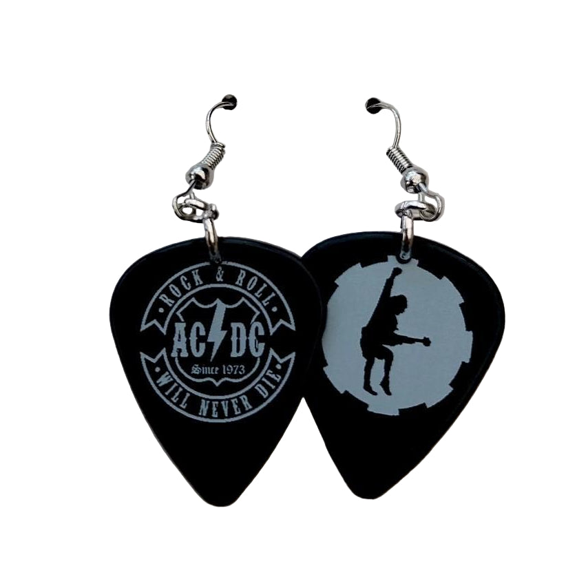 Handmade ACDC gutiar plectrum earings