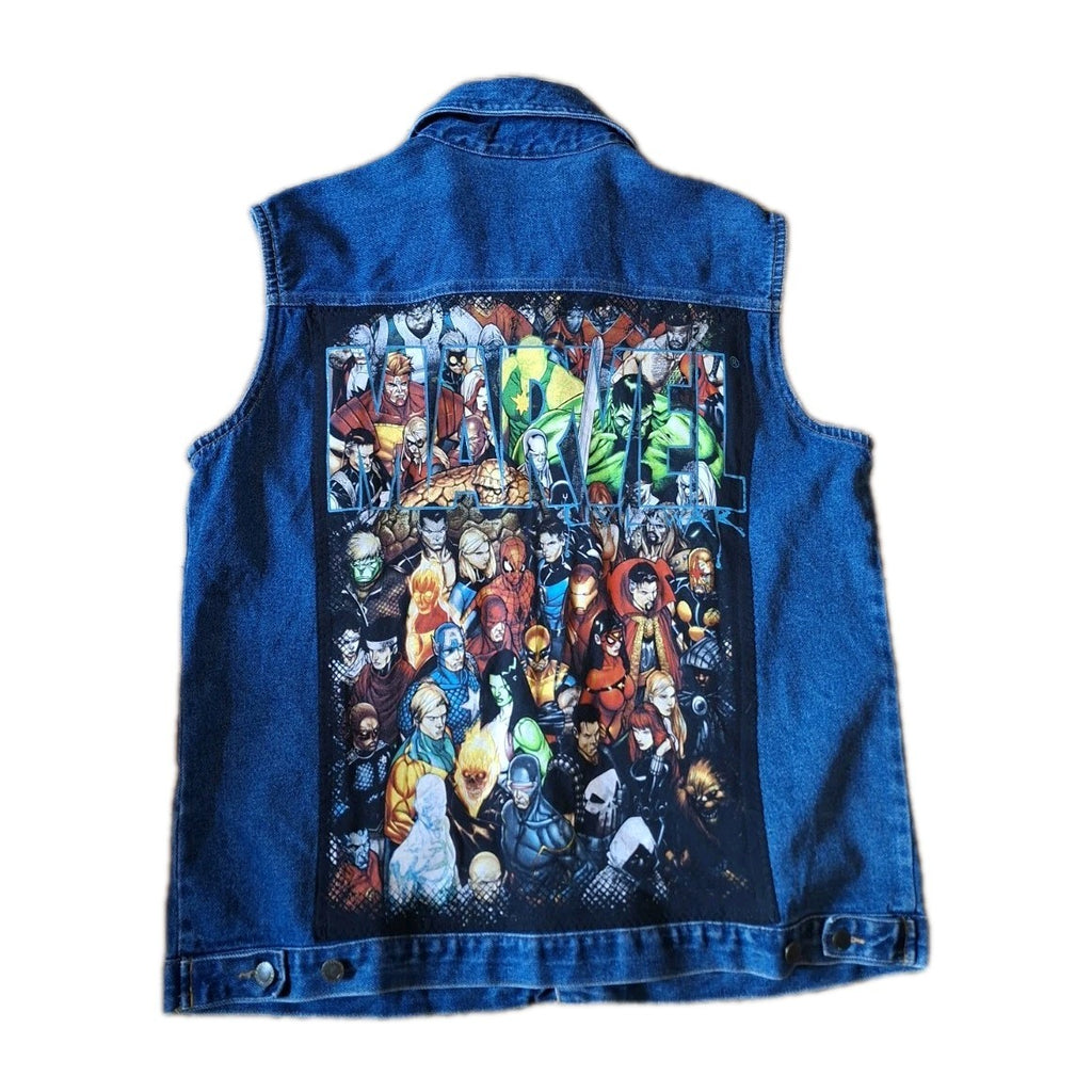 Geek Battle Jacket With Marvel Print On Back Size XL Festival