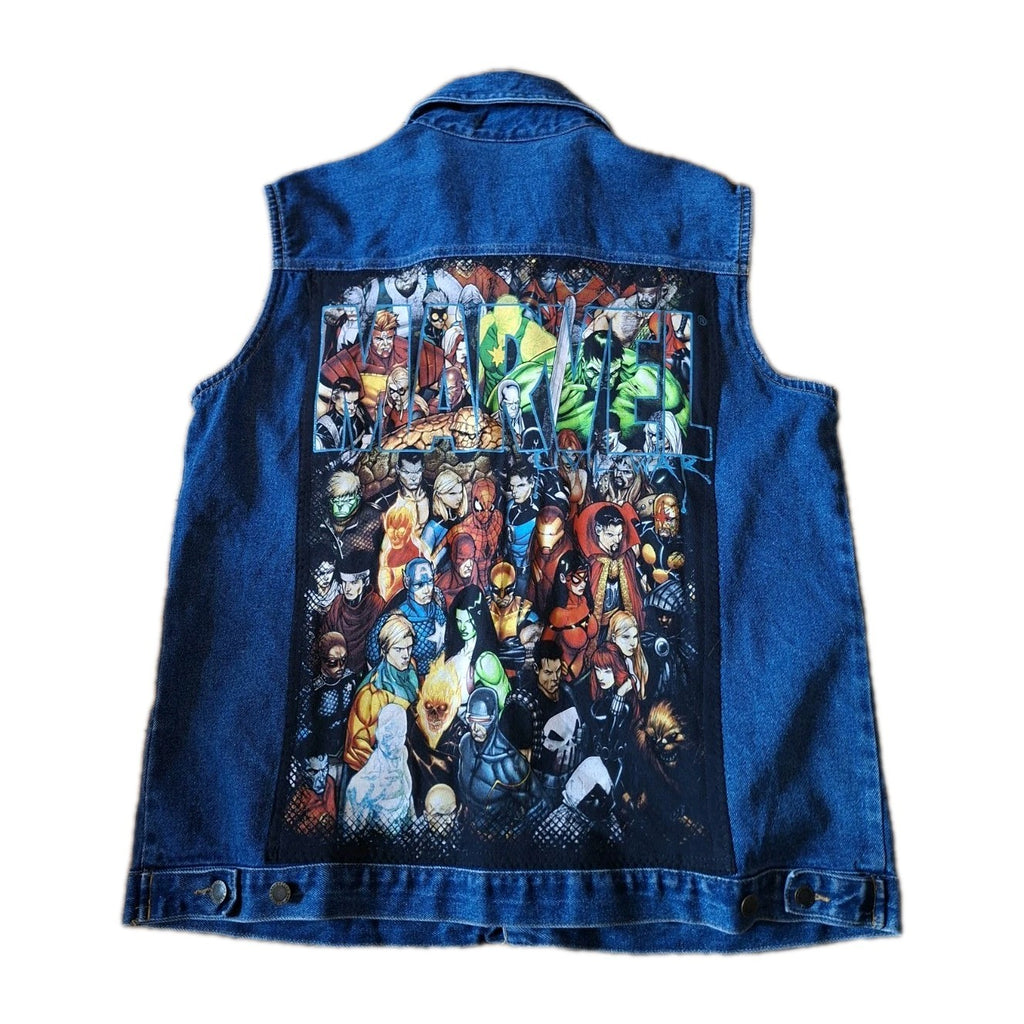 Geek Battle Jacket With Marvel Print On Back Size XL Festival