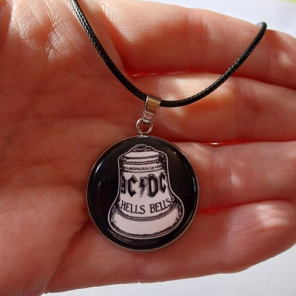 Handmade ACDC Inspired necklace Rock Metal head