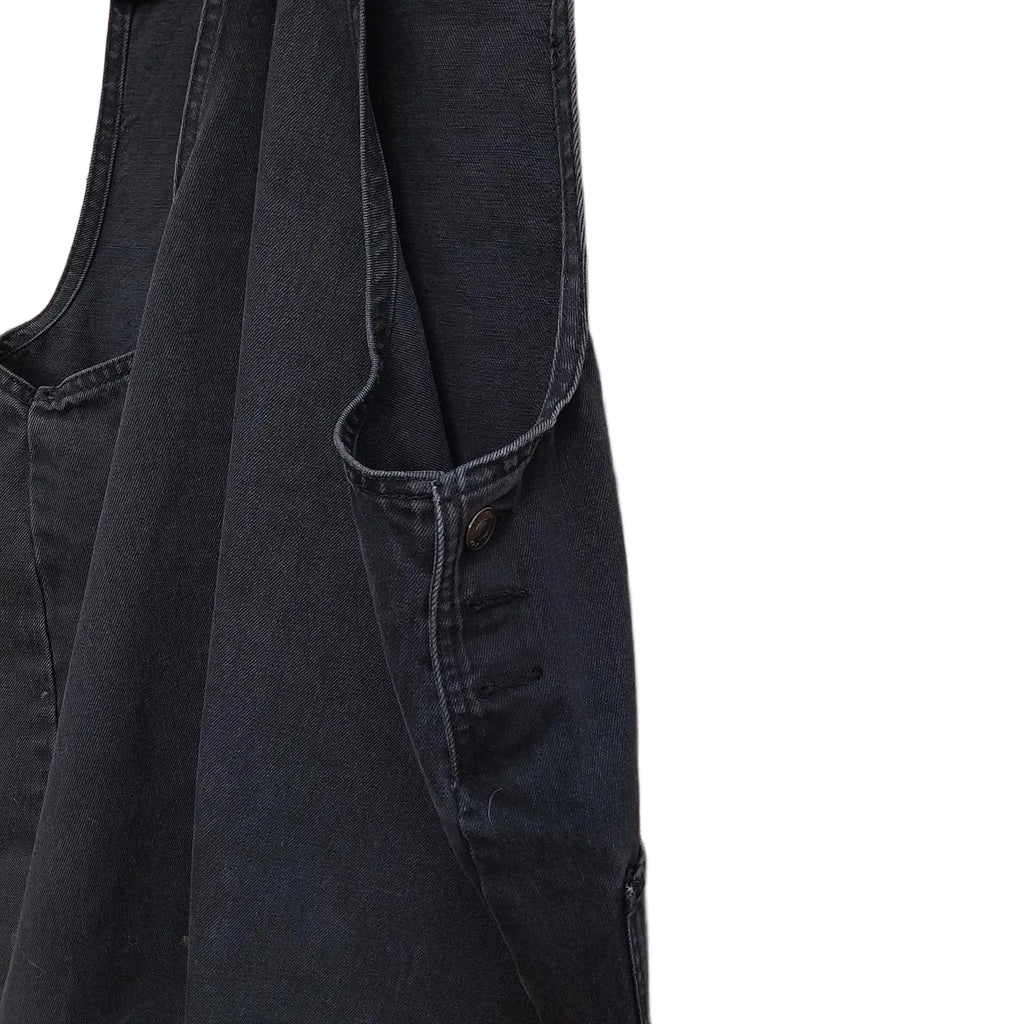 Reworked Slipknot black denim dungaree dress Size 16