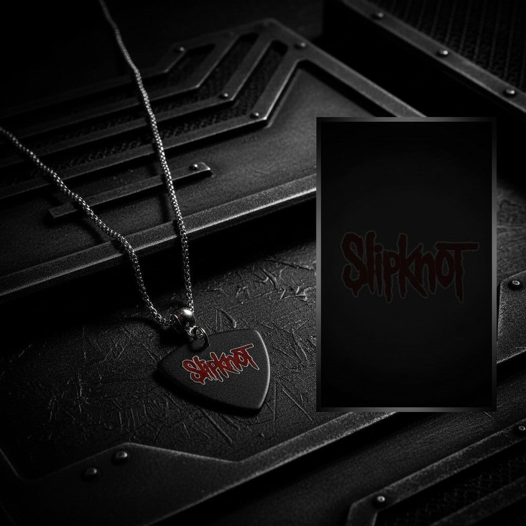 Handmade Slipknot  guitar plectrum necklace Metalhead Festival