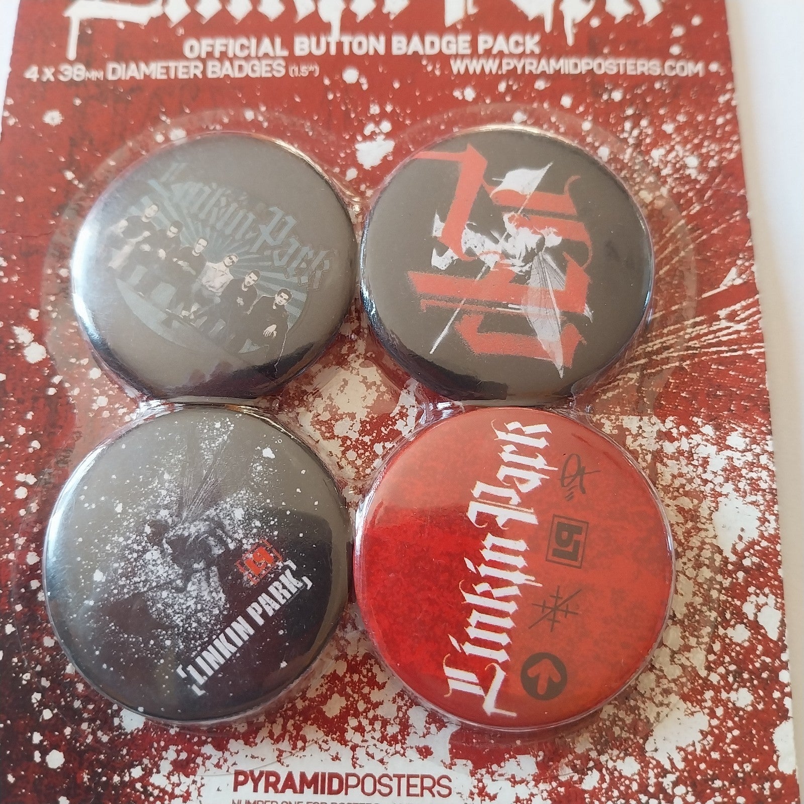 Rare Linkin Park 2006 Official  Badge Pack 4x 38mm Metalhead