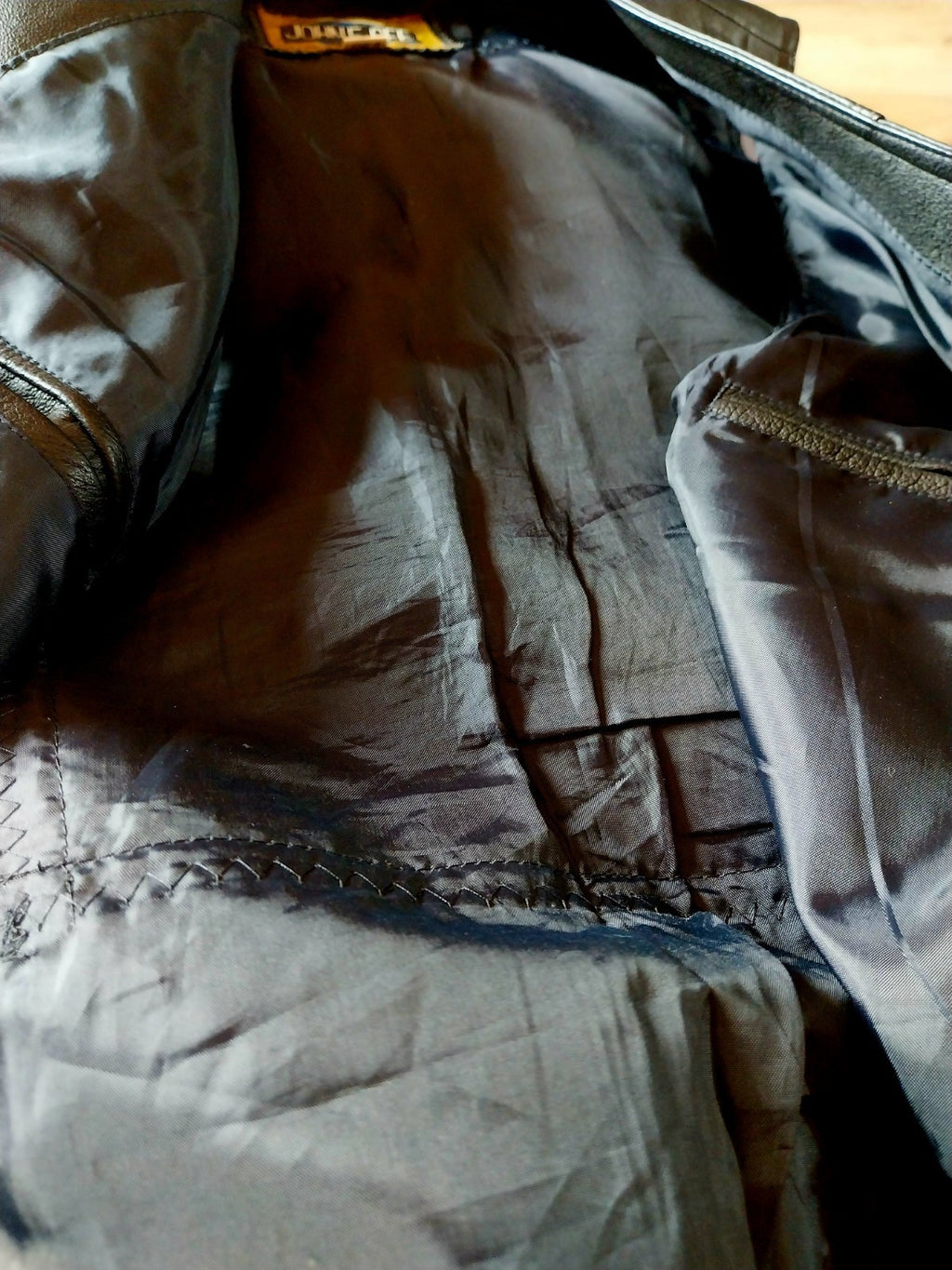 Vintage black leather waistcoat Metallica on Back biker Size Large FESTIVAL