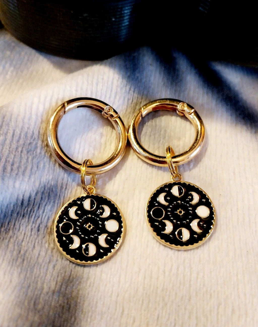 Moon Phase boot charms for goth emo punk