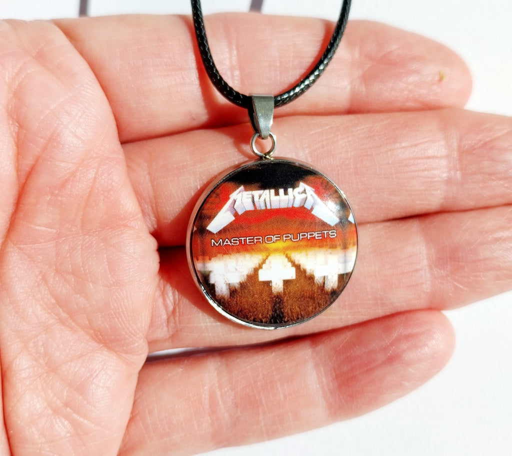 Handmade Metallica  Inspired necklace Rock Metal head