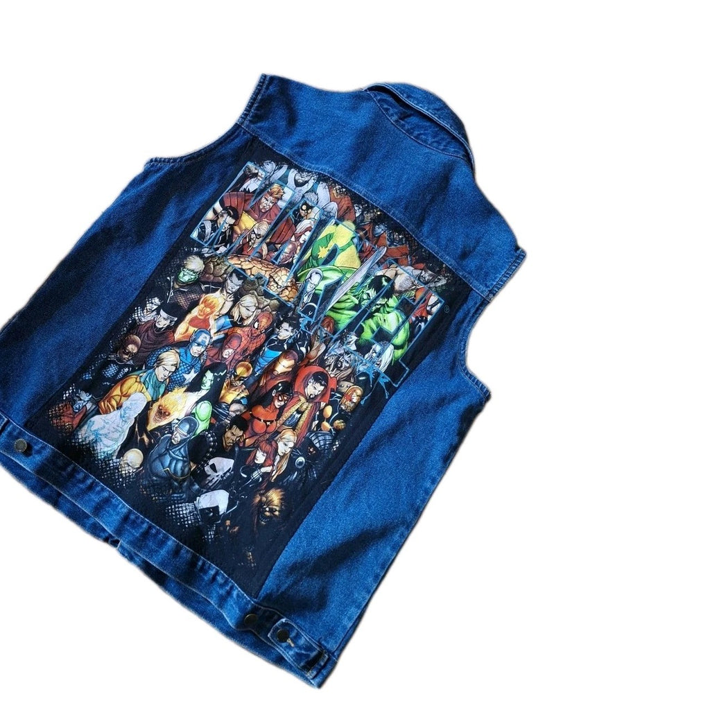 Geek Battle Jacket With Marvel Print On Back Size XL Festival