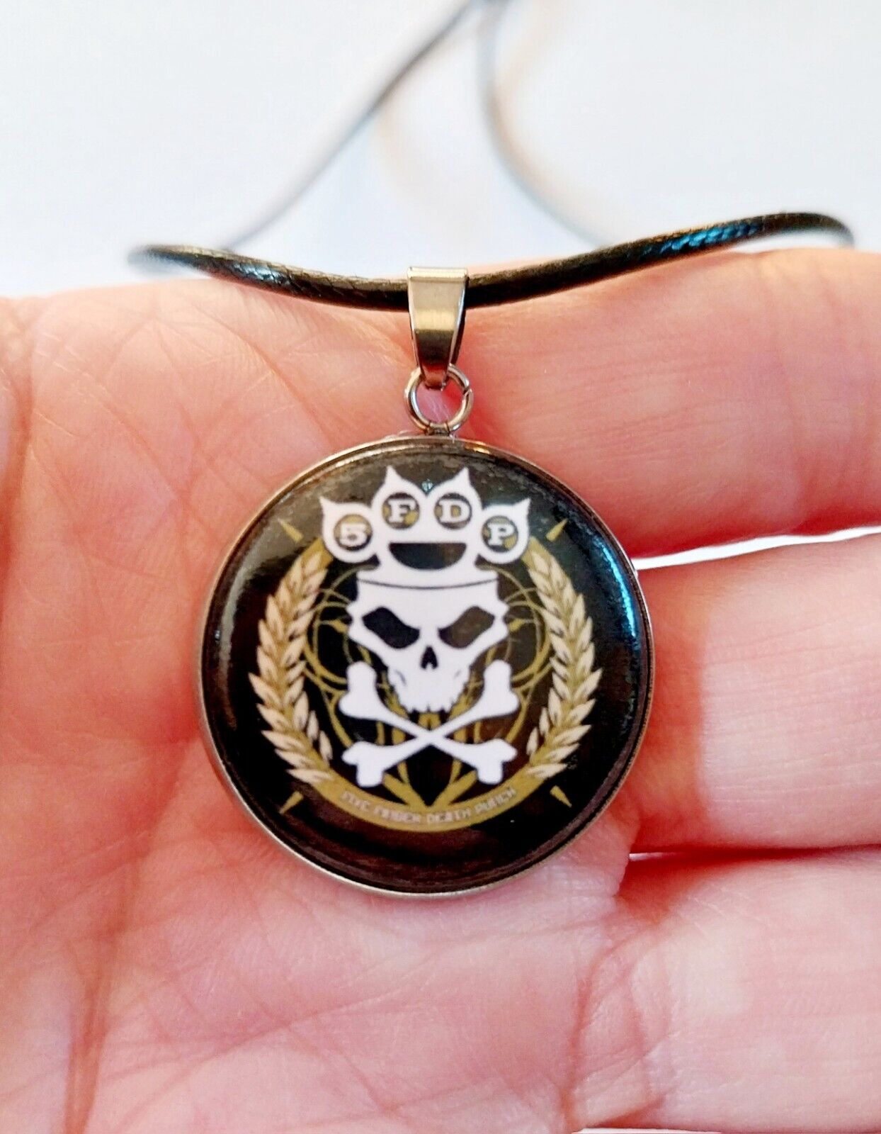 Handmade Five Finger Death Punch 5FDP necklace