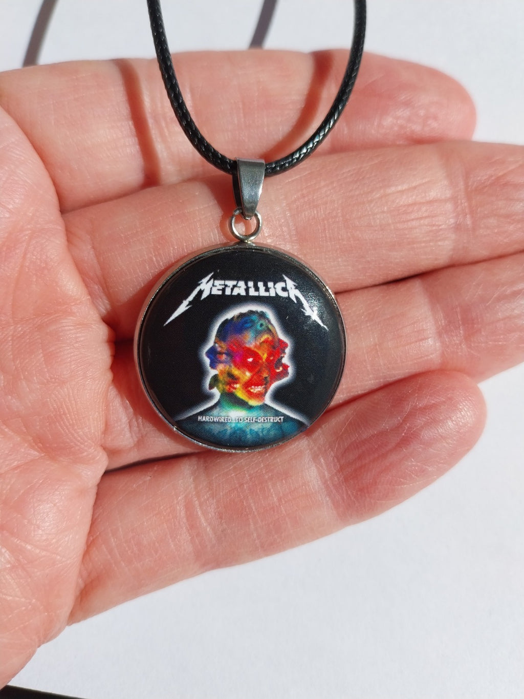 Handmade Metallica  Inspired necklace Rock Metal head