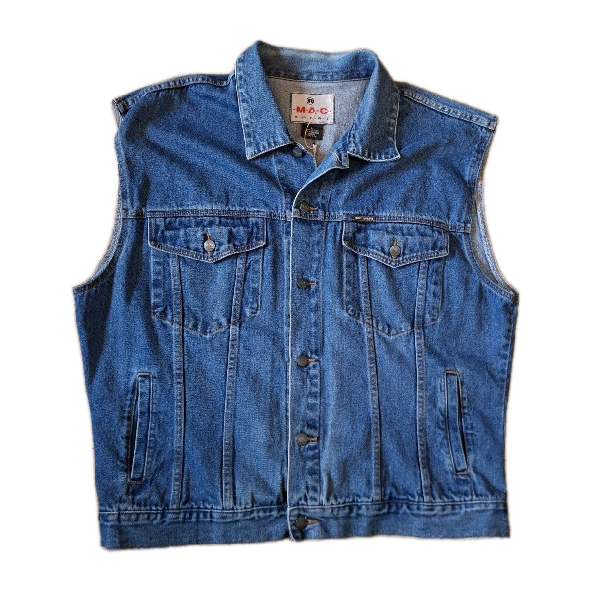 Reworked vintage denim battle jacket with Iron Maiden on back Size Large