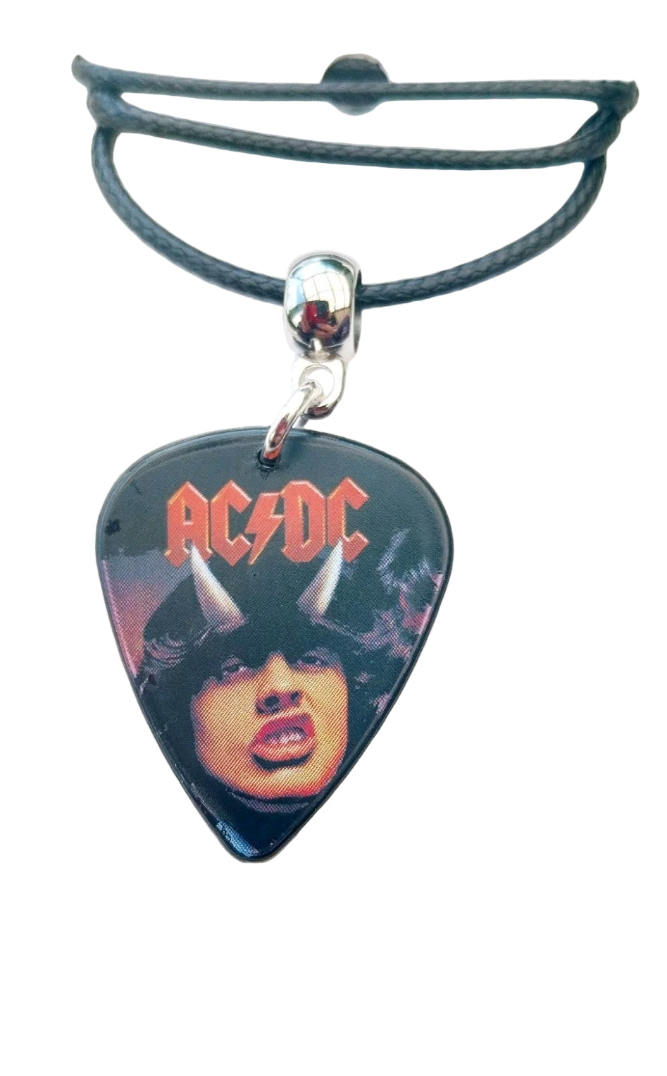 Handmade ACDC guitar plectrum necklace