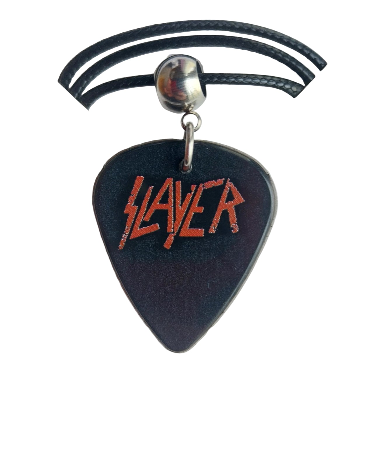 Handmade Slayer guitar plectrum necklace