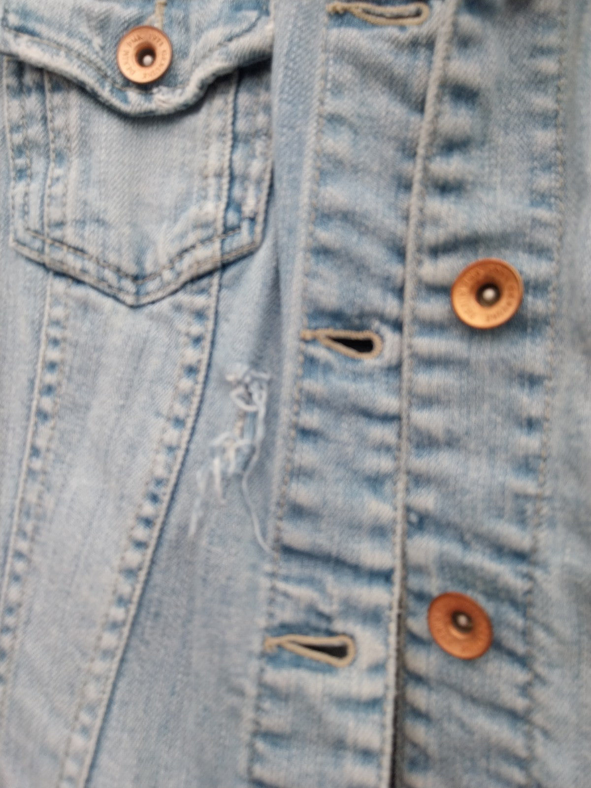 Reworked Frayed denim Waistcoat With NIRVANA Patches  On Back Size 8 Festival