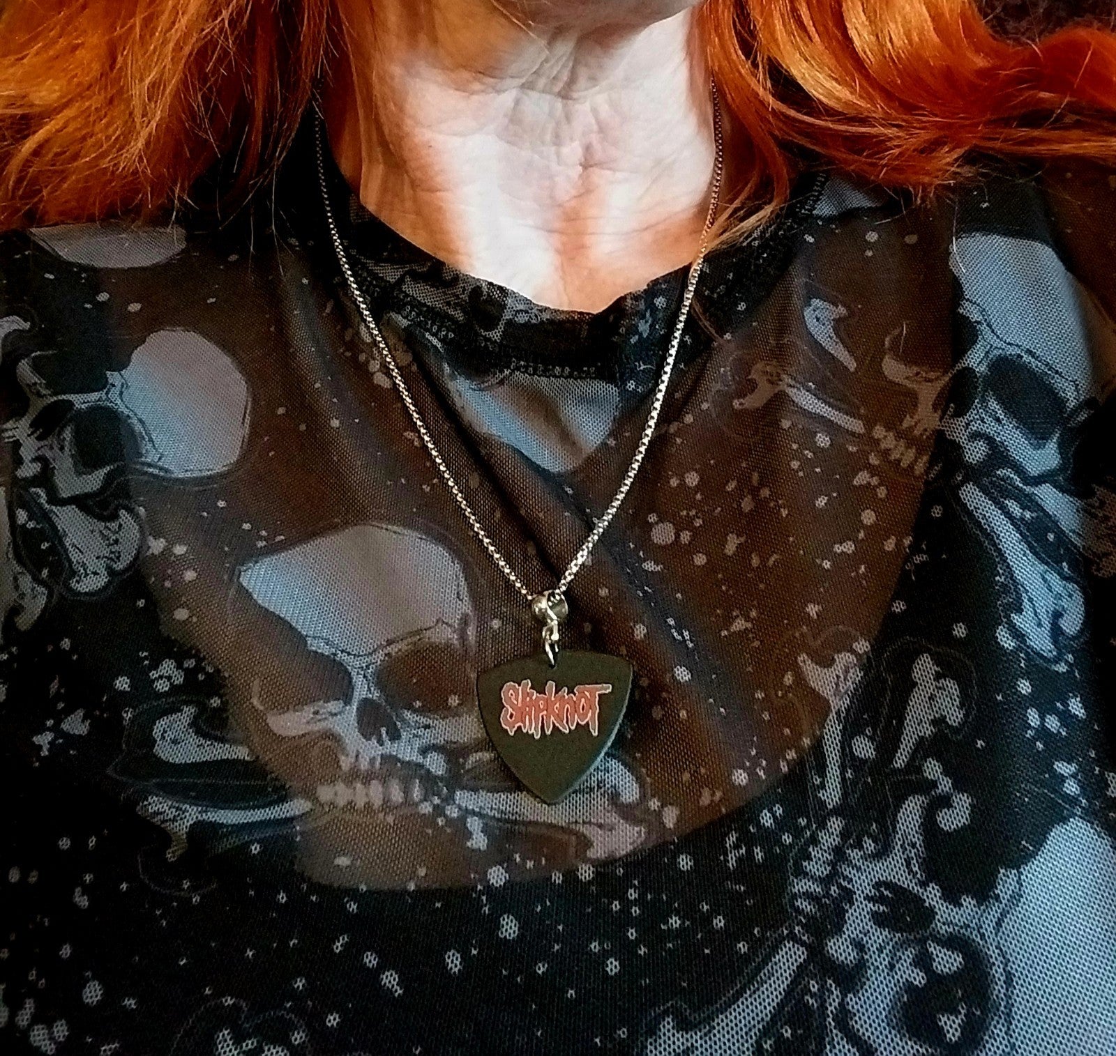 Handmade Slipknot  guitar plectrum necklace Metalhead Festival