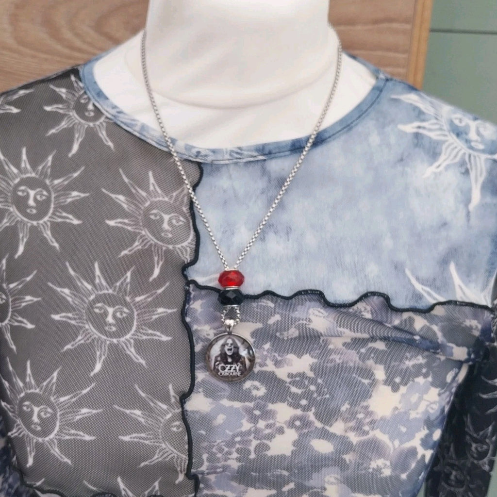 Ozzy Inspired Necklace Metalhead Black Sabbath Alternative Heavy Metal