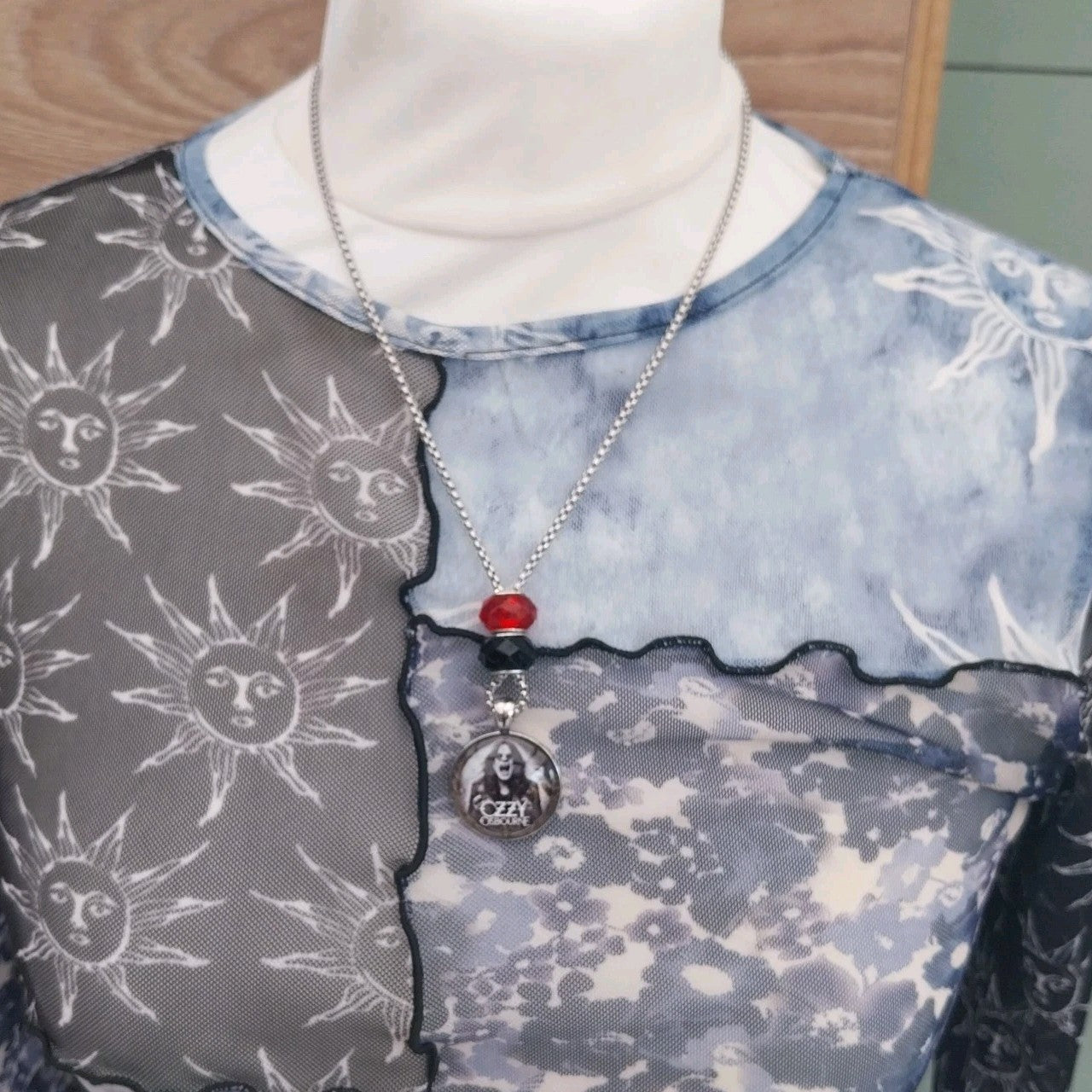 Ozzy Inspired Necklace Metalhead Black Sabbath Alternative Heavy Metal