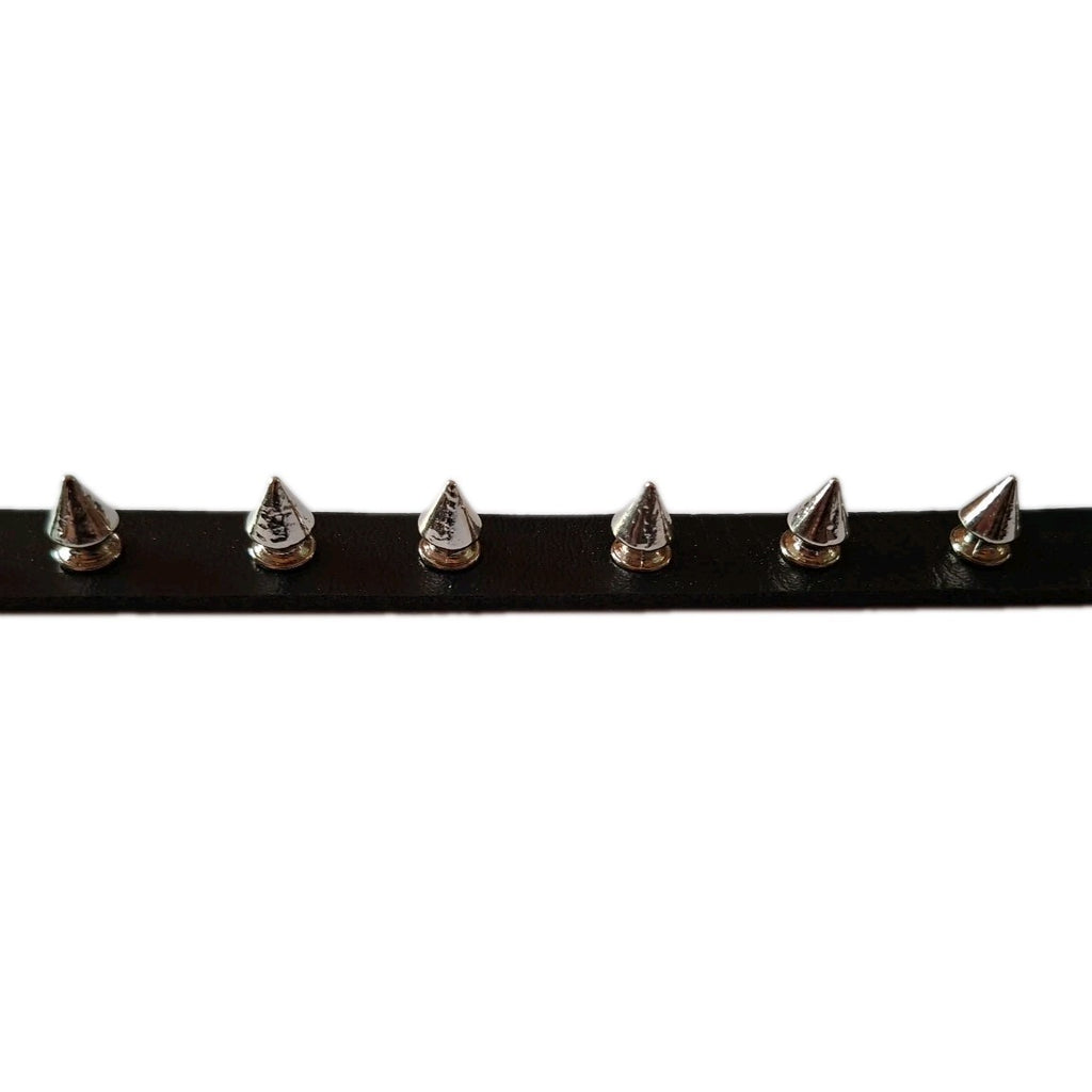 Spike Stud Punk Bracelet Cuff Goth Alternative Festival PU Leather Black