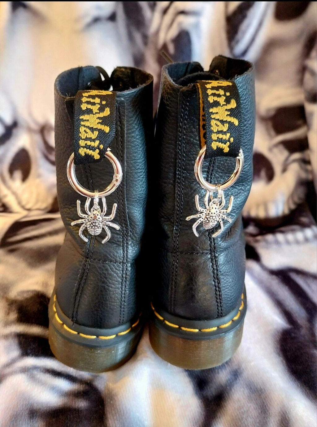 Spider boot charms for goth emo punk