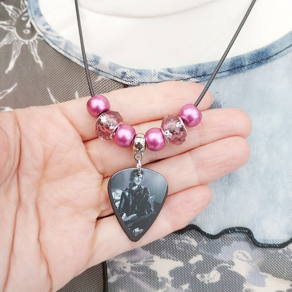 Handmade Sex Pistols Sid Vicious Necklace Punk Festival guitar plectrum