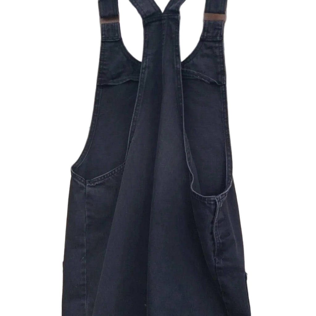 Reworked Slipknot black denim dungaree dress Size 16