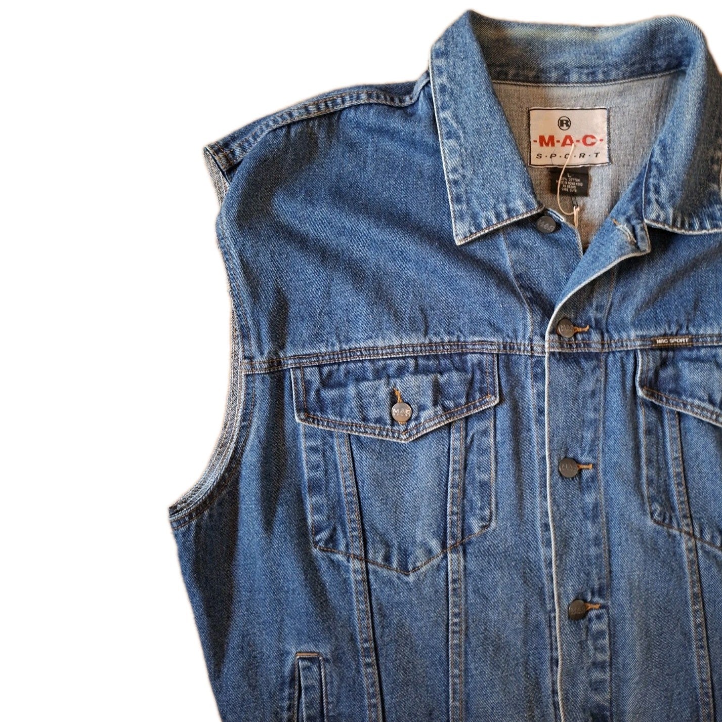 Reworked vintage denim battle jacket with Iron Maiden on back Size Large