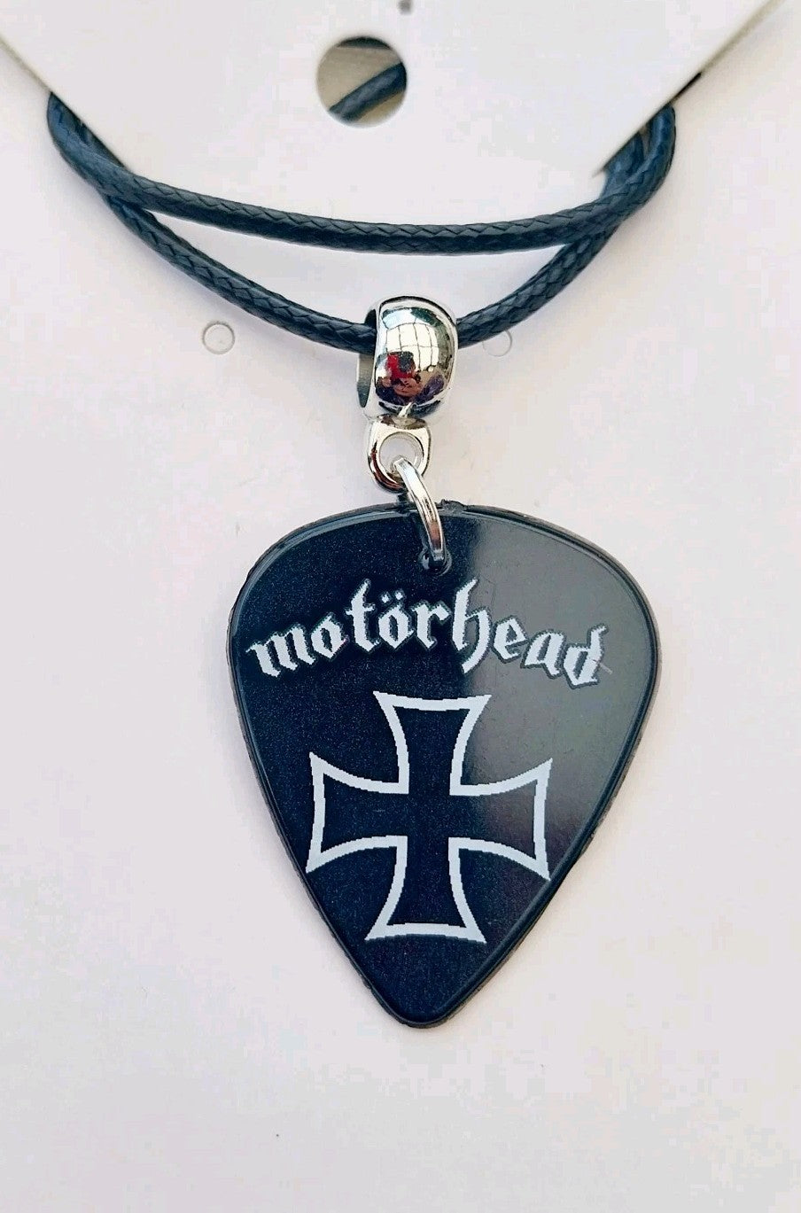 Handmade Motorhead guitar plectrum necklace