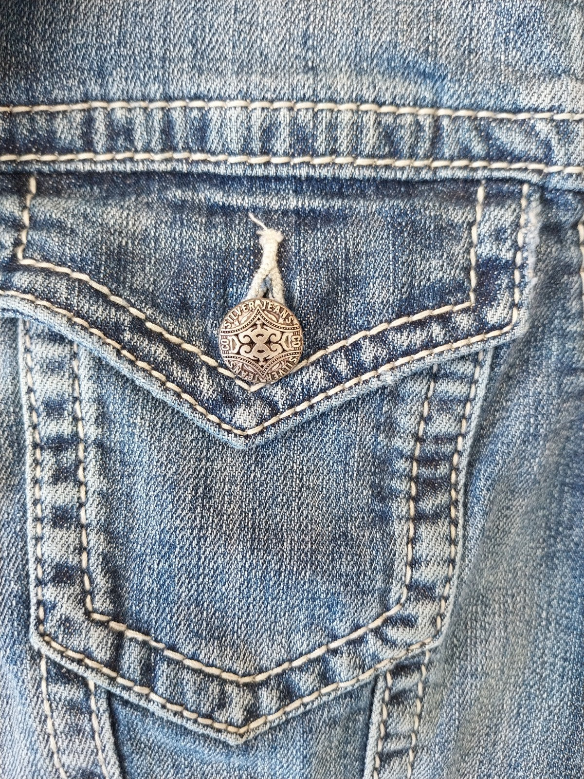 Reworked denim Waistcoat With 5FDP Patch on Back Size 8 Festival