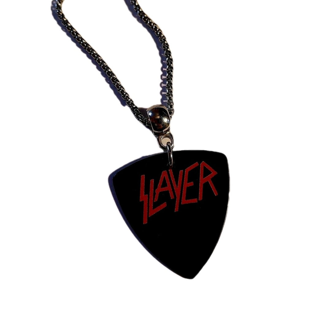 Handmade Slayer guitar plectrum necklace Metalhead Festival