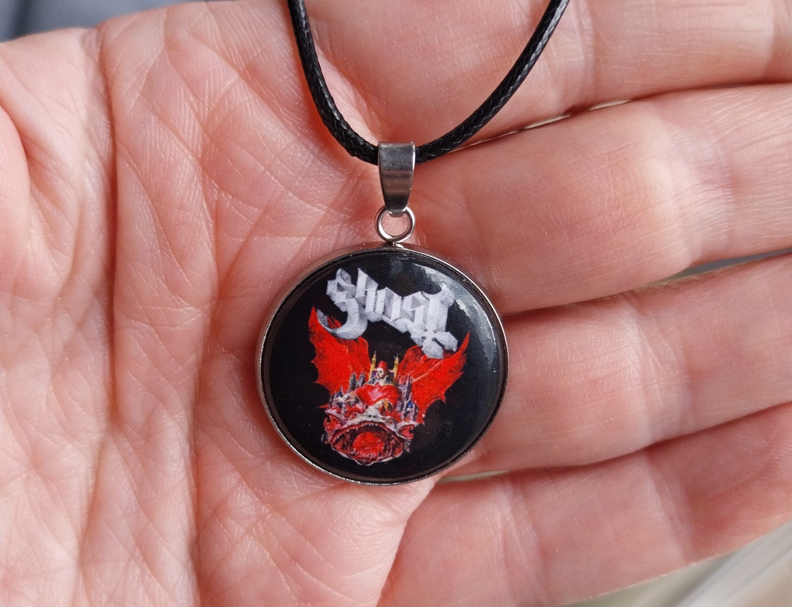 Handmade Ghost Band  Inspired necklace Rock Metal head