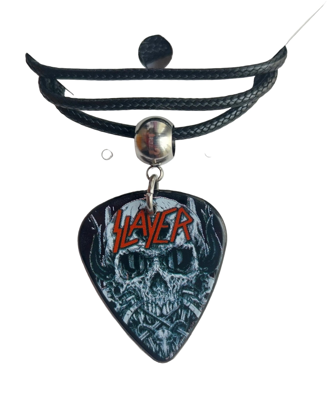 Handmade Slayer guitar plectrum necklace