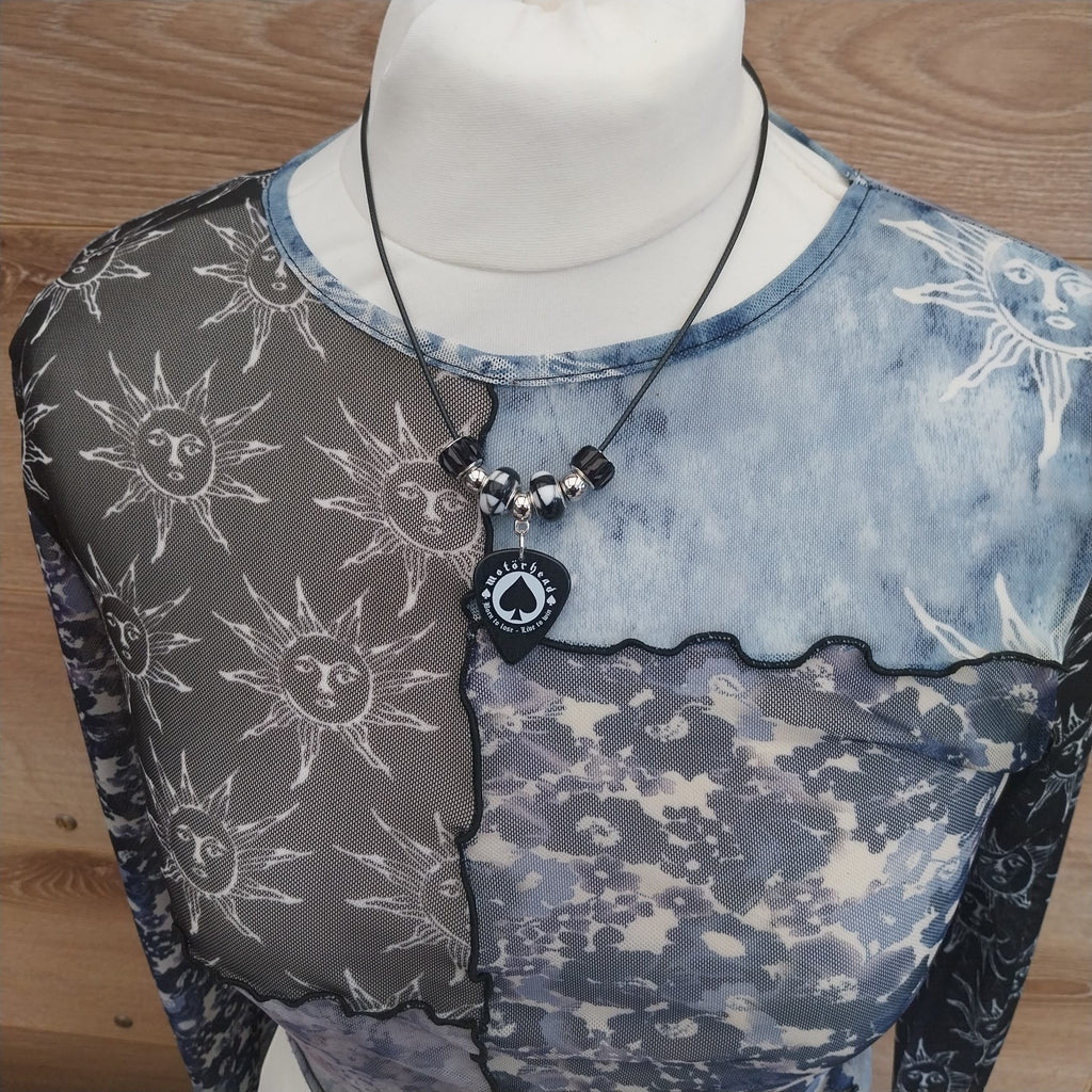 Handmade Motorhead guitar plectrum necklace Metalhead Festival