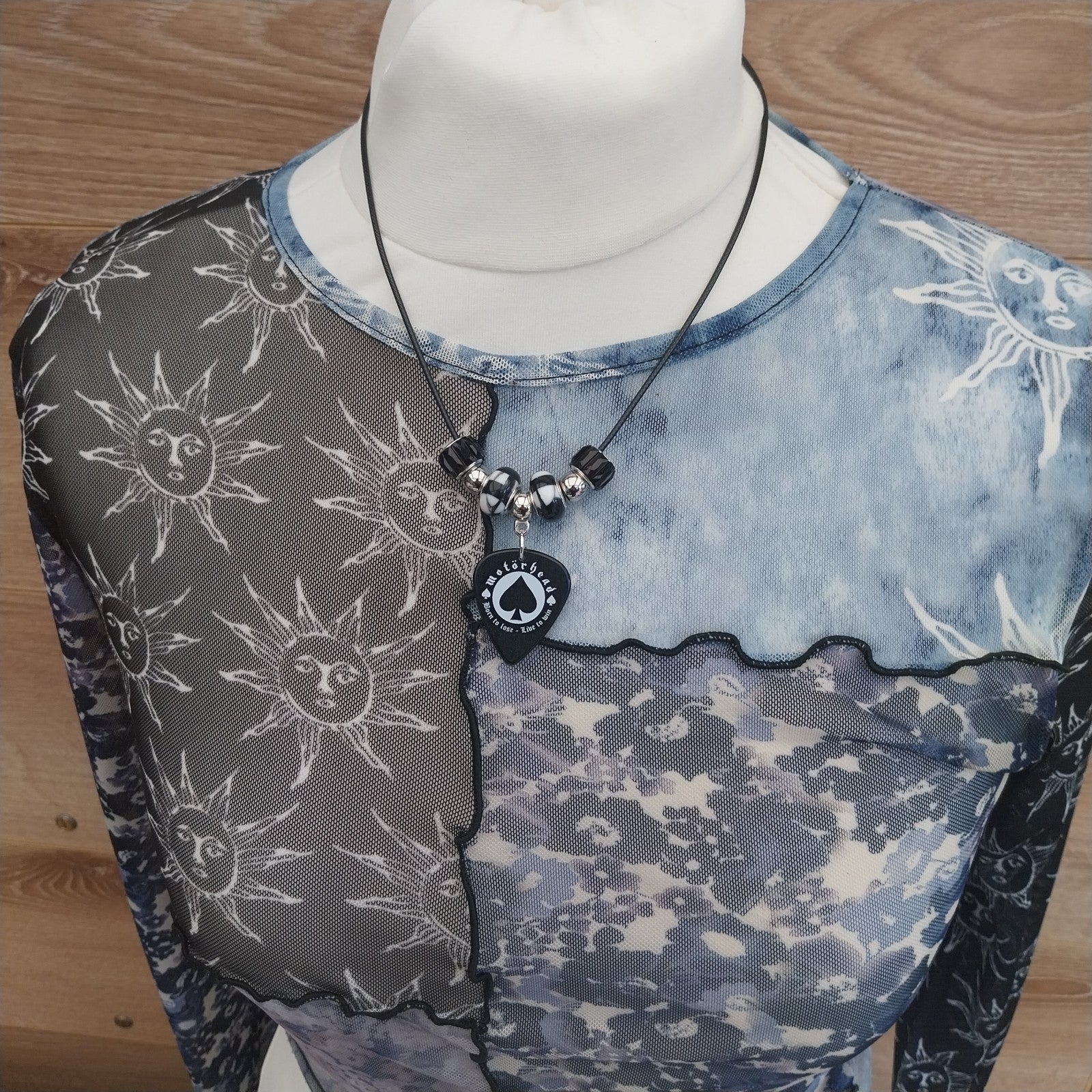 Handmade Motorhead guitar plectrum necklace Metalhead Festival