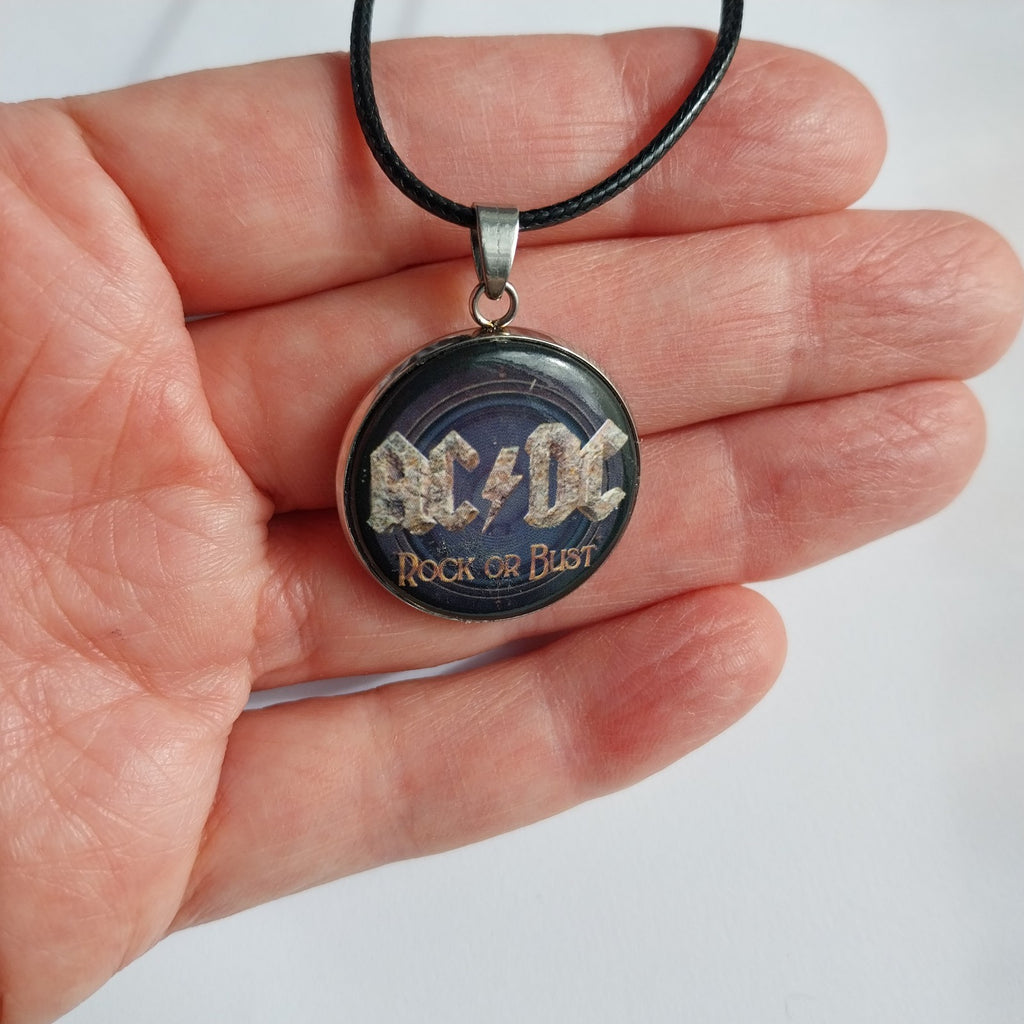 Handmade ACDC Inspired necklace Rock Metalhead