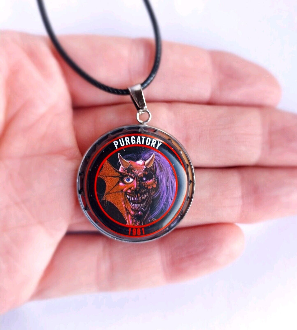 Handmade Iron Maiden bottle top  Necklace Purgatory 1981
