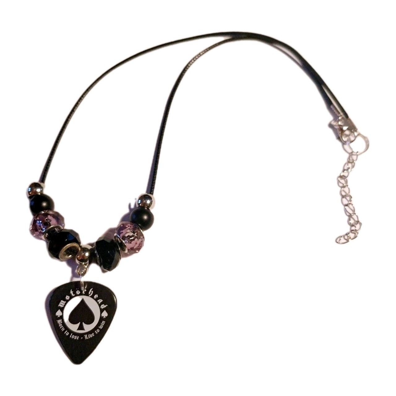 Handmade Motorhead guitar plectrum necklace Metalhead Festival