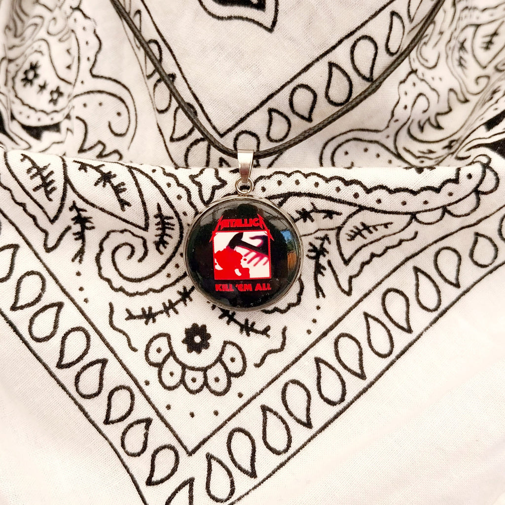Handmade Metallica  Inspired necklace Rock Metalhead