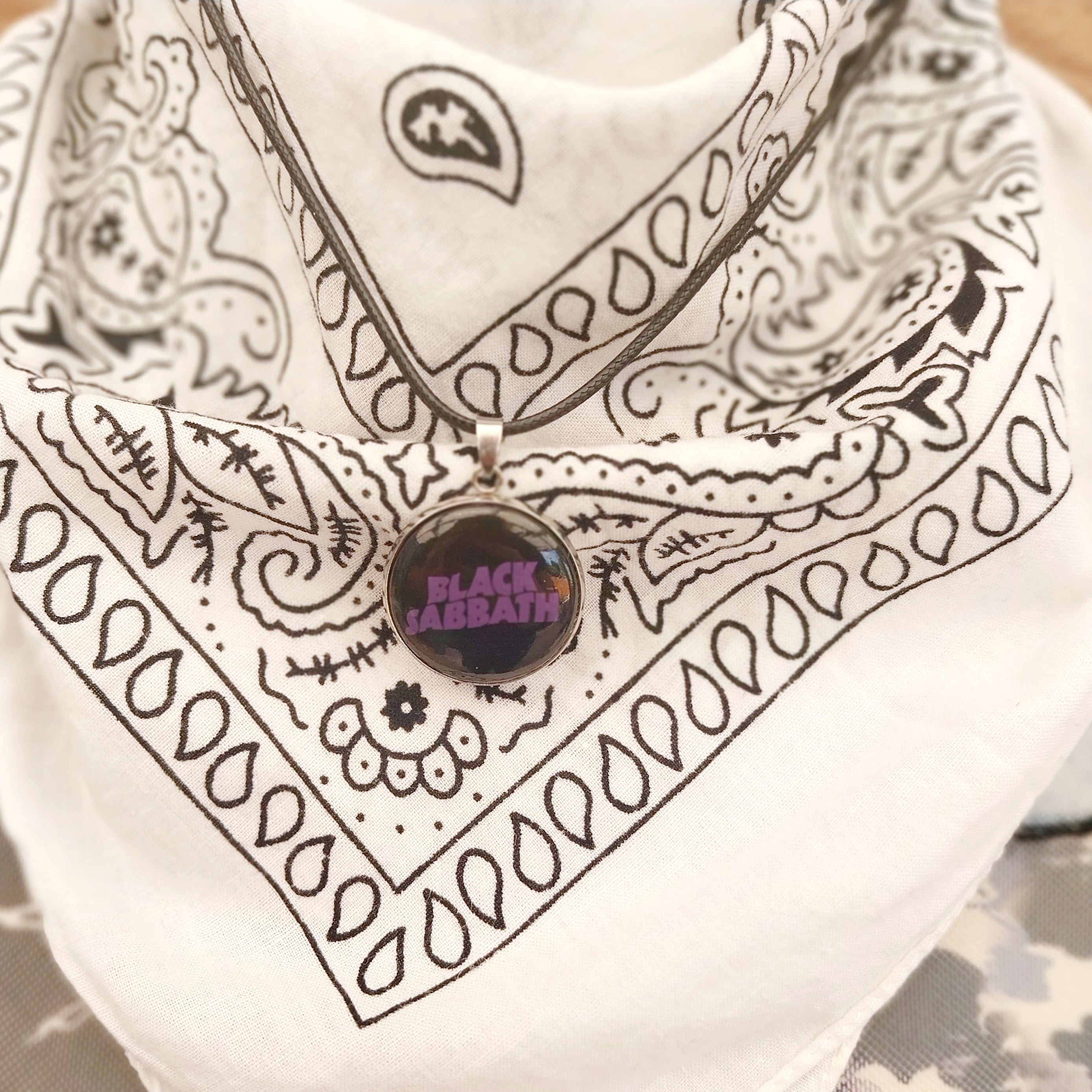 Handmade Black Sabbath necklace Rock Metalhead Festival