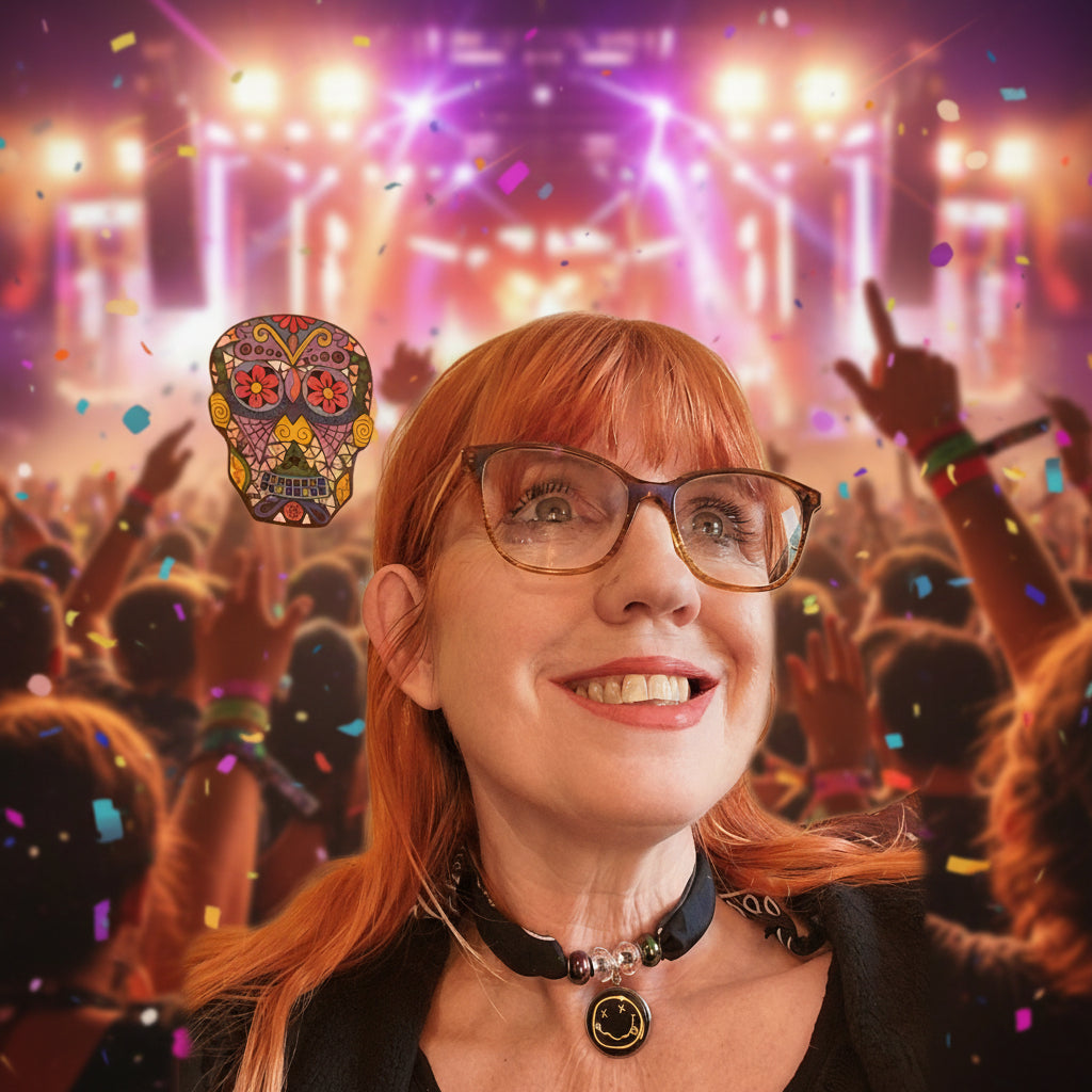 Nirvana Bandana Choker Necklace Handmade Festival Metalhead