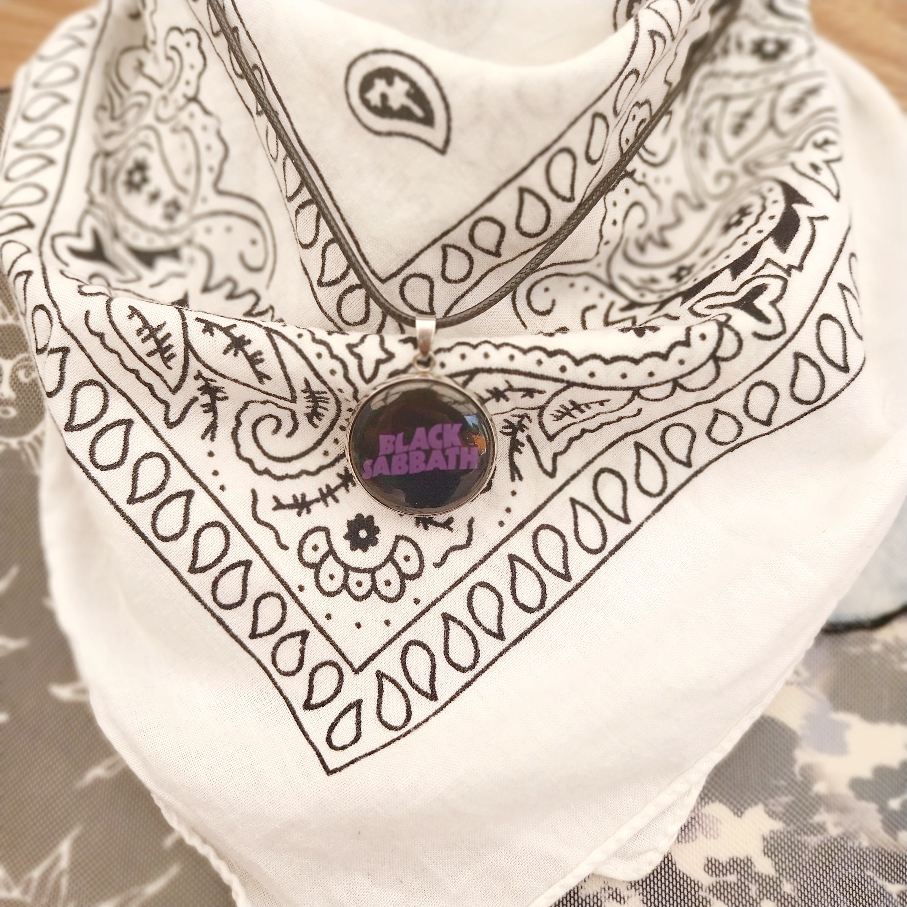 Handmade Black Sabbath necklace Rock Metalhead Festival