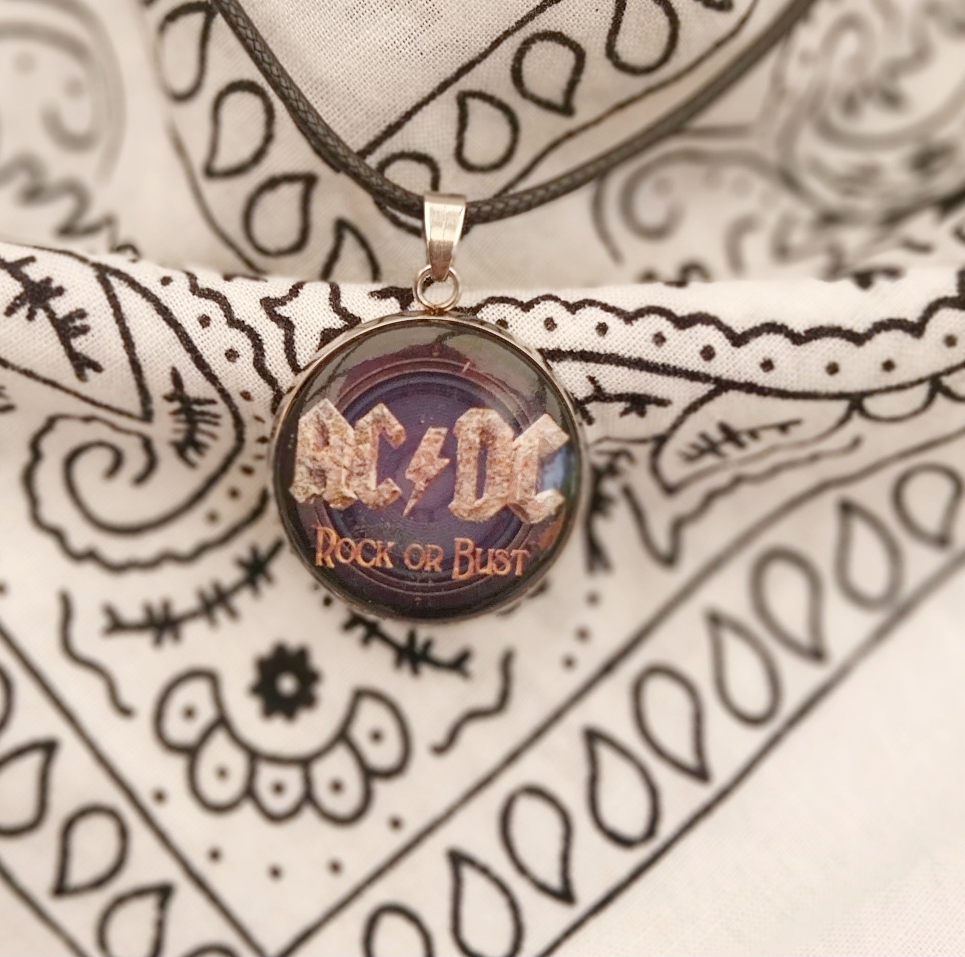 Handmade ACDC Inspired necklace Rock Metalhead