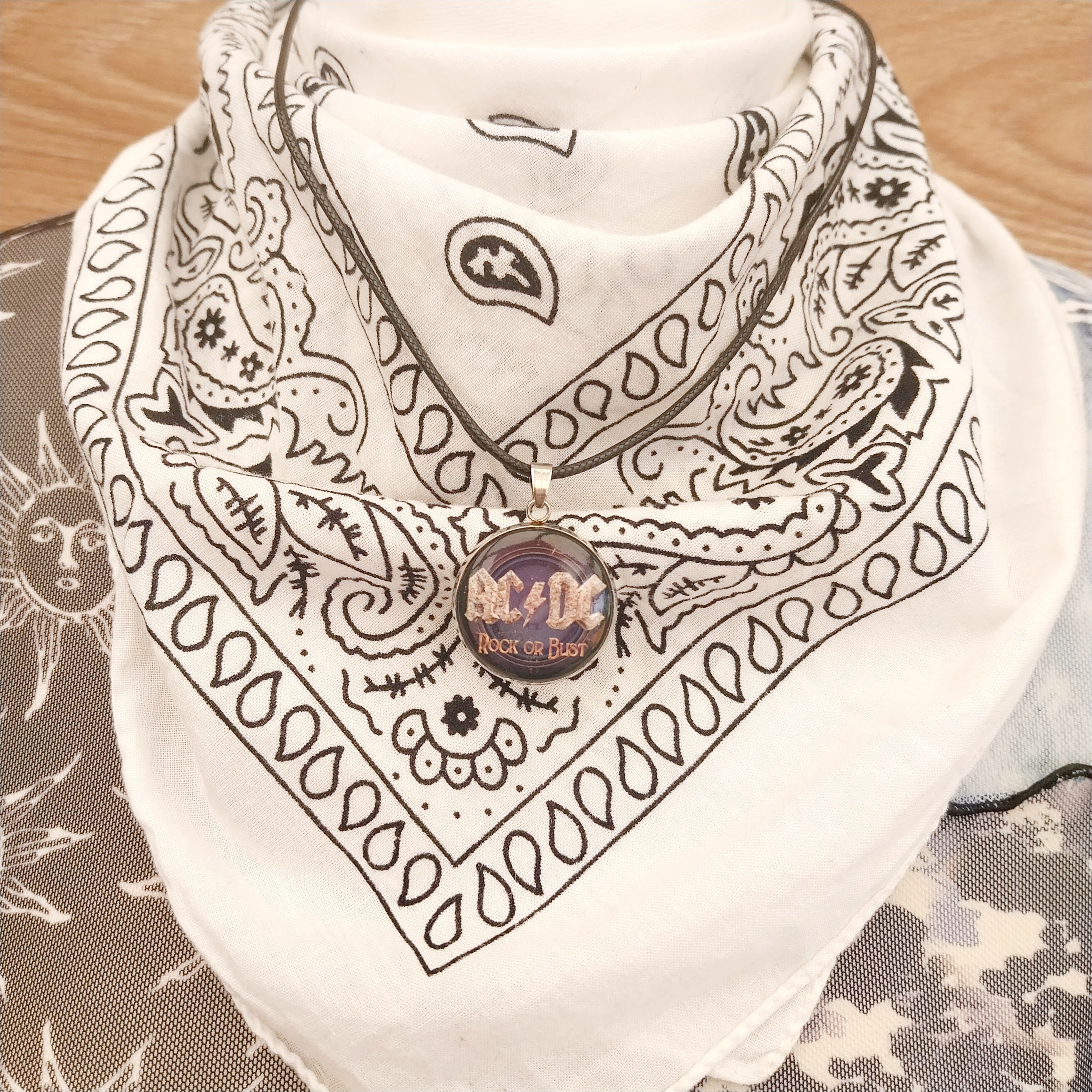 Handmade ACDC Inspired necklace Rock Metalhead