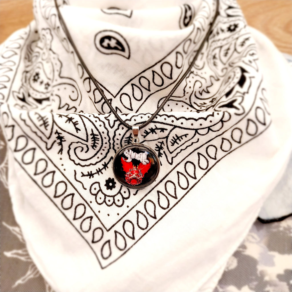 Handmade Ghost Band  Inspired necklace Rock Metal head