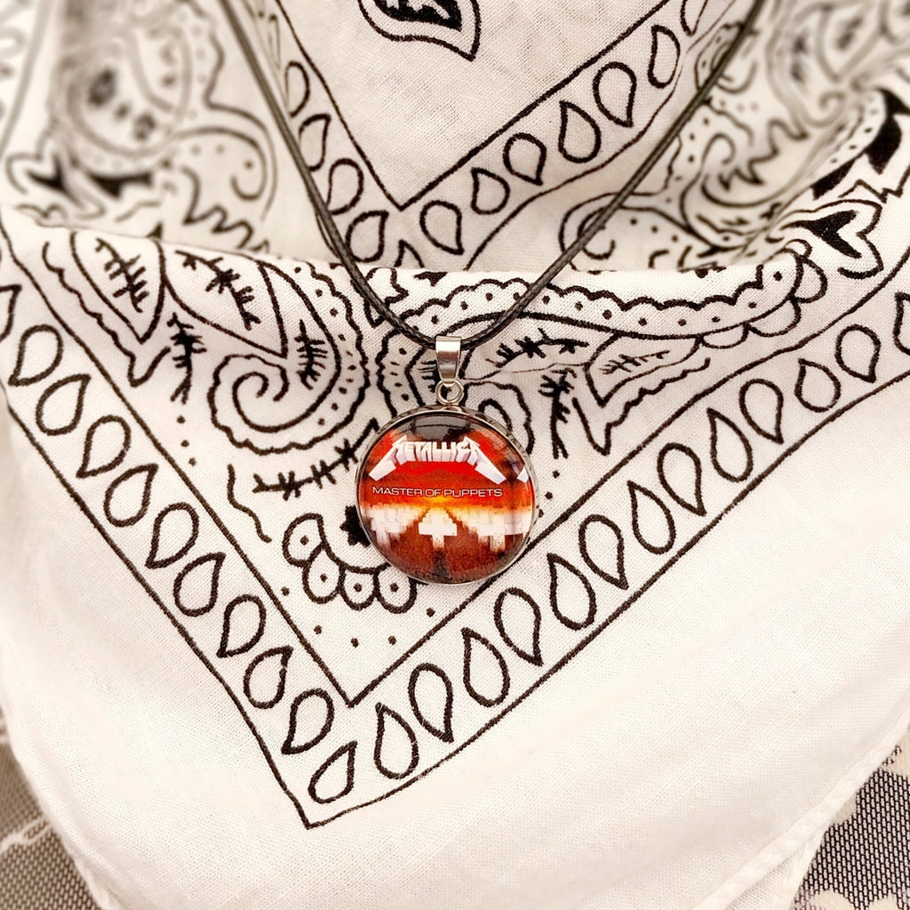 Handmade Metallica  Inspired necklace Rock Metal head